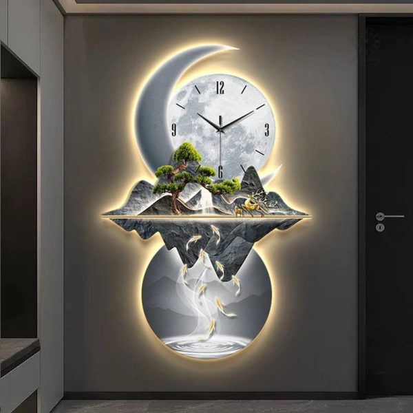 Horloge murale à LED avec affichage numérique