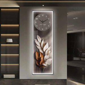 Horloge murale lumineuse LED moderne et élégante