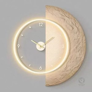 Horloge Murale Lune avec éclairage subtil