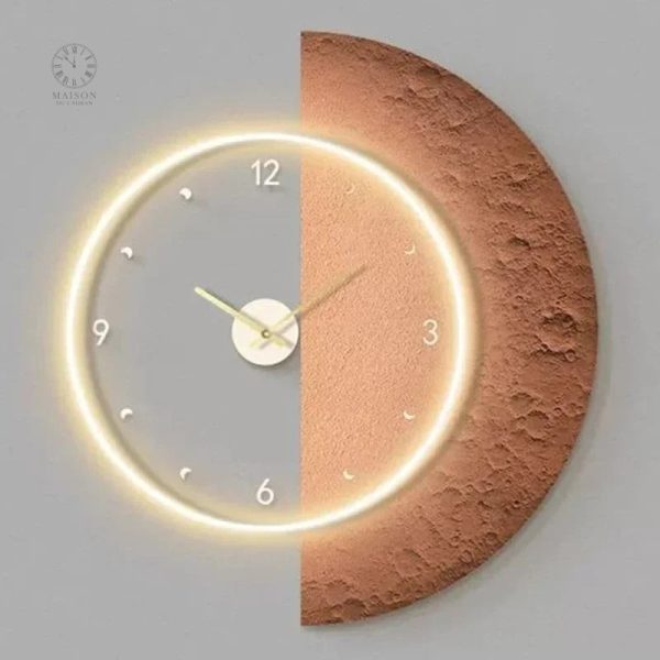 Horloge Lune Lumineuse pour décoration moderne