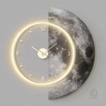 Horloge Murale élégante avec motif lunaire