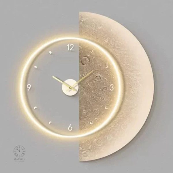 Horloge Murale Lune pour style contemporain