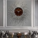 Horloge murale décorative de luxe pour salon