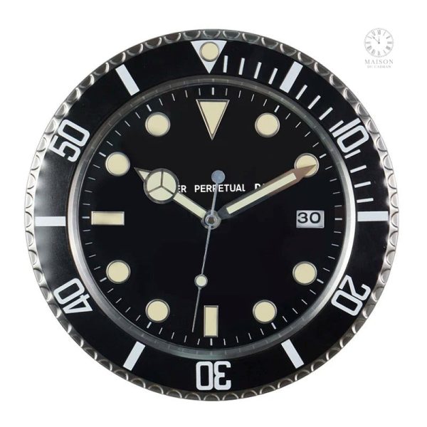 Horloge murale décorative en métal pour un style luxueux