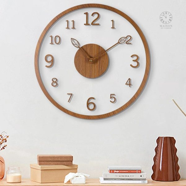 horloge-murale-minimaliste-bois-1 Horloge murale en bois au design minimaliste