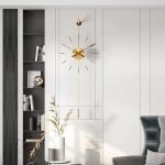 Horloge Murale Dorée au design minimaliste
