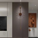 Horloge minimaliste en métal doré pour décoration