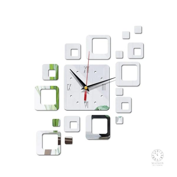 Horloge murale au design miroir pour un style minimaliste