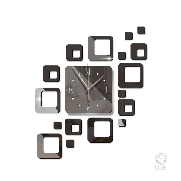 Horloge Sticker Mural miroir pour un look moderne et stylé
