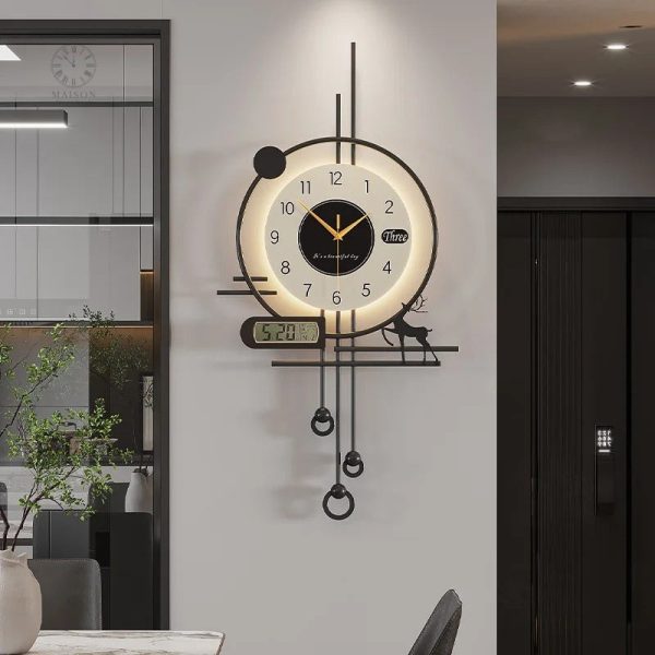 horloge-murale-moderne-led-1 Horloge Murale Moderne avec éclairage LED