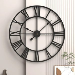 Horloge murale chic couleur noire