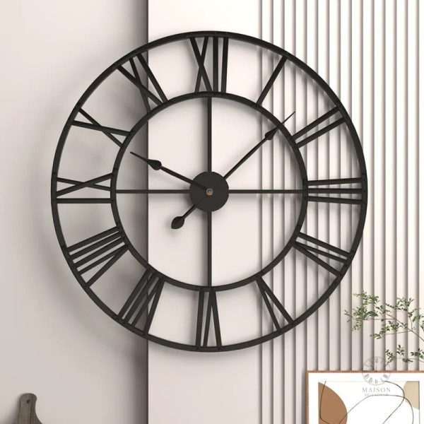 Horloge murale chic couleur noire