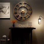 Horloge noir minimaliste pour décoration intérieure