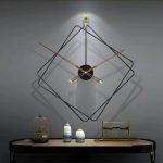 Accessoire décoratif : horloge murale noire contemporaine