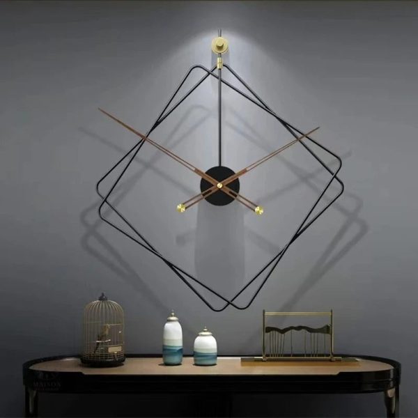 Accessoire décoratif : horloge murale noire contemporaine