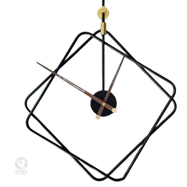 Horloge murale noire, style épuré pour intérieur chic