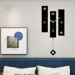 Horloge noire contemporaine pour un intérieur stylé