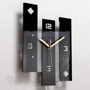 Horloge murale design noir, look minimaliste