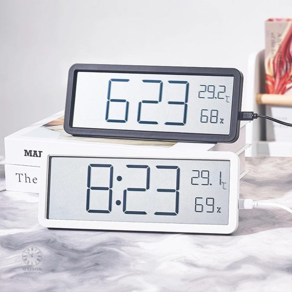 Horloge numérique avec affichage clair et élégant