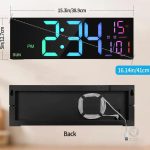 Horloge murale moderne avec chiffres lumineux