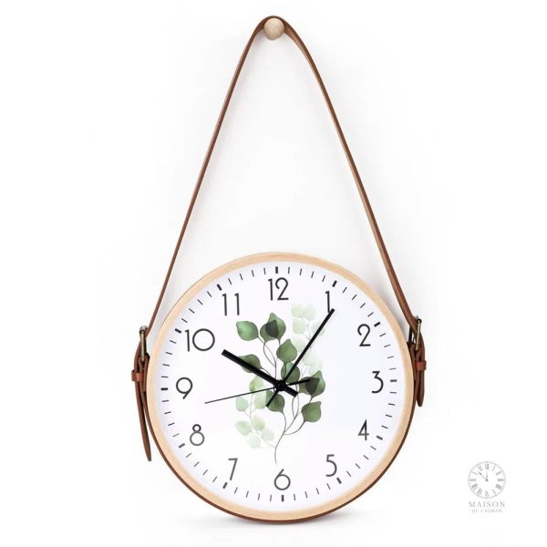 Horloge murale en bois rustique et moderne