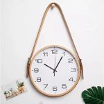 Horloge murale design en bois naturel