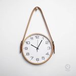 Horloge murale en bois, style contemporain