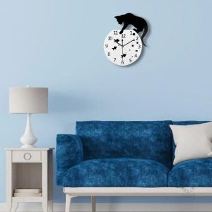 Horloge chat moderne, ajout charmant à votre mur