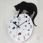 Horloge décorative avec illustration de chat sympathique
