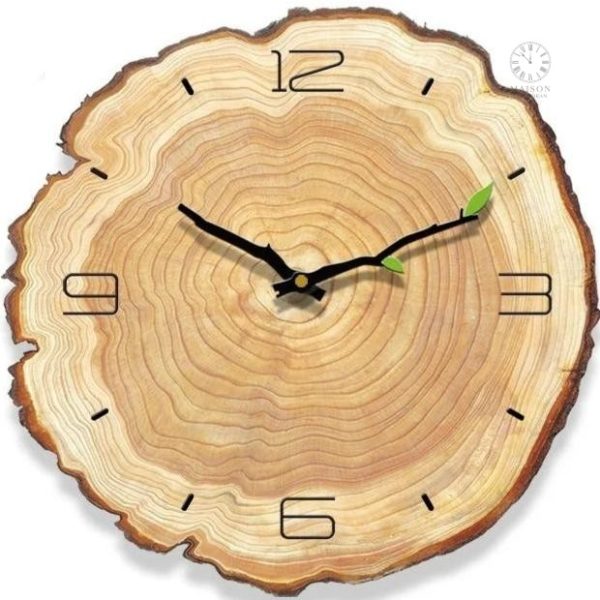 Horloge Murale Artisanale en Bois pour Bureau