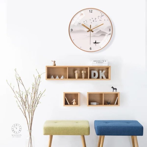 horloge-murale-paysage-chinois-1 Horloge Murale Design Paysage Chinois