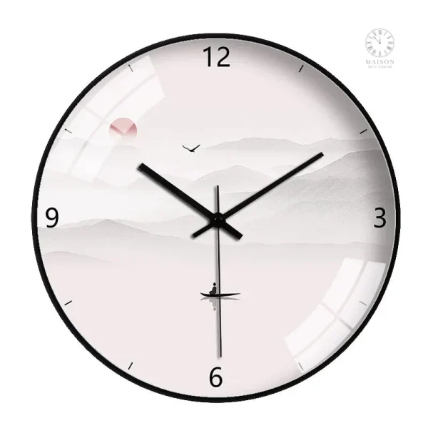 Horloge murale avec paysage oriental captivant