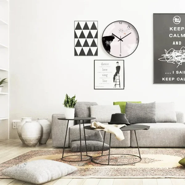 Horloge Murale Chinoise avec un paysage artistique