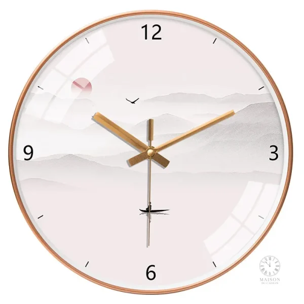 Horloge murale élégante au design chinois