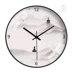 Horloge murale avec illustration de paysage culturel