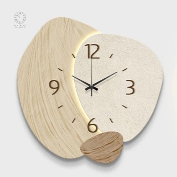 Horloge murale élégante avec un style inspiré de la nature