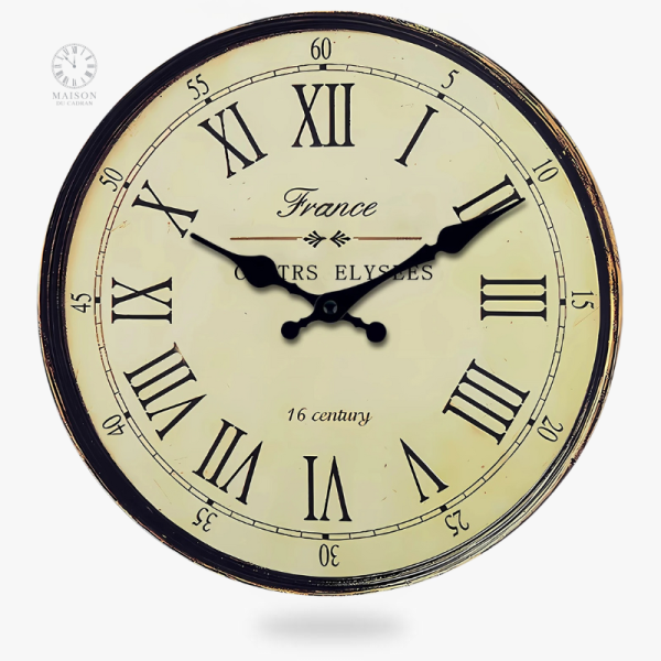 horloge-murale-style-vintage-1 Horloge murale vintage au design élégant et intemporel