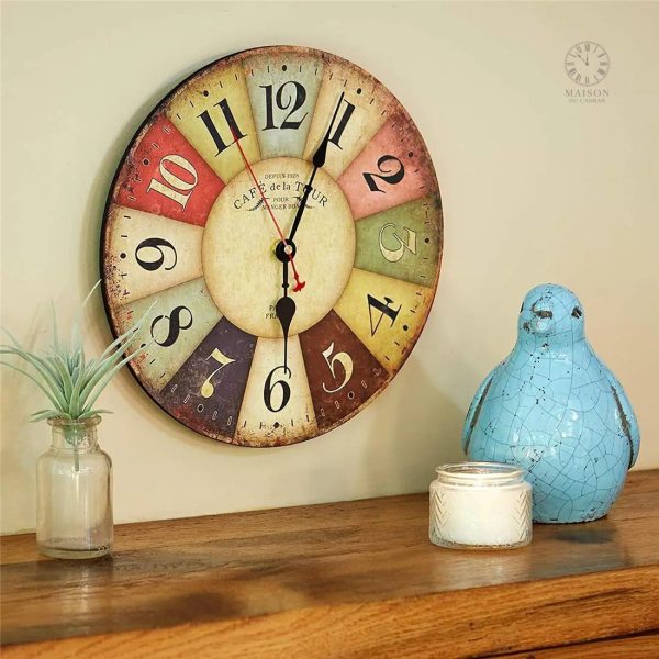 Horloge murale rétro avec chiffres romains