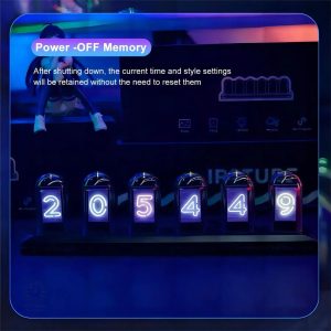 Horloge Nixie avec chiffres luminescents