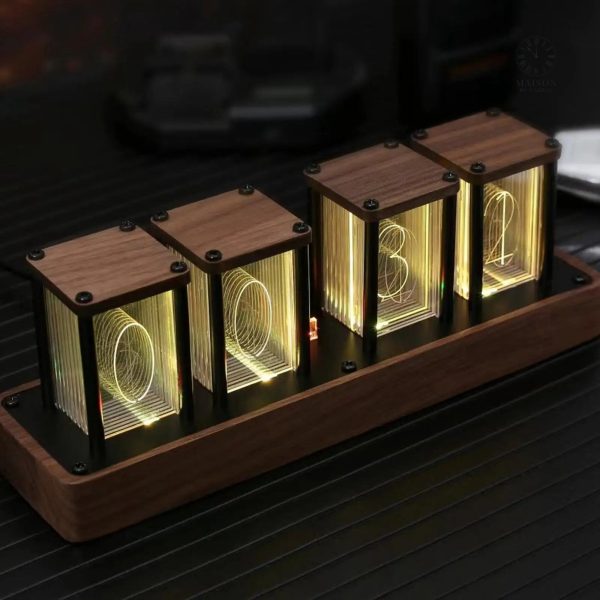 Horloge Nixie Tube avec chiffres néon vintage