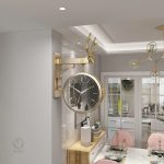 Horloge murale noire au design contemporain et raffiné
