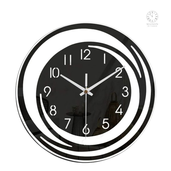 Horloge moderne avec finition noire