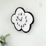 Horloge murale en forme de nuage pour décoration intérieure