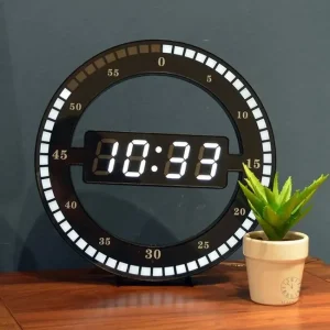 Horloge digitale avec affichage LED facile à lire