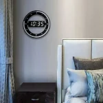 Horloge numérique design épuré pour décoration intérieure