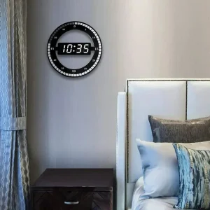 Horloge numérique design épuré pour décoration intérieure