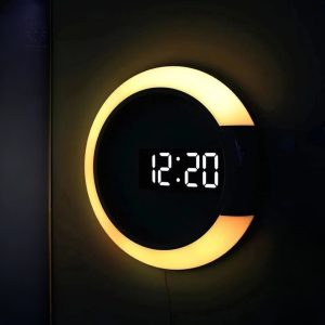 Horloge numérique LED au design moderne et épuré