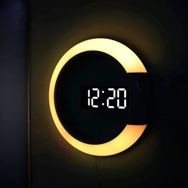 Horloge numérique LED au design moderne et épuré