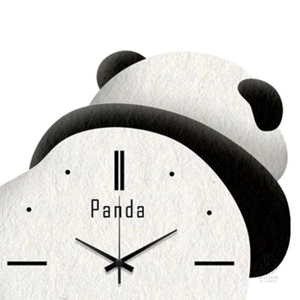 Horloge originale en forme de panda, style ludique