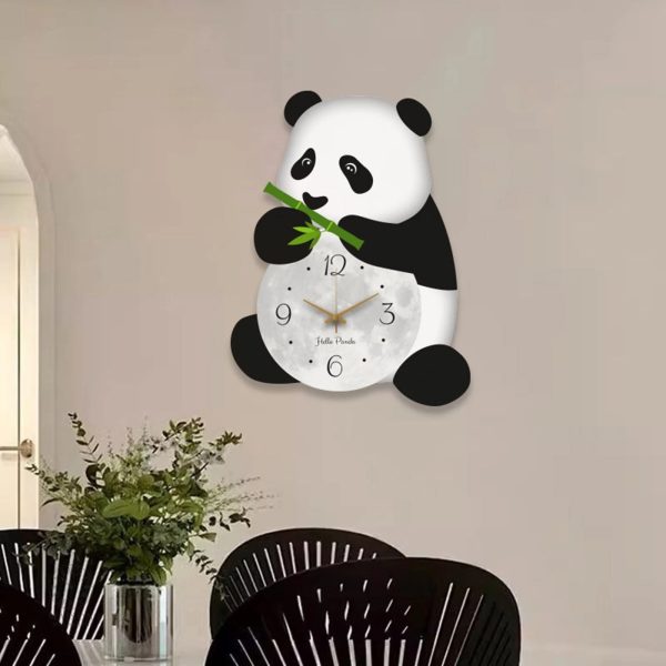 Horloge murale décorative Panda au design ludique